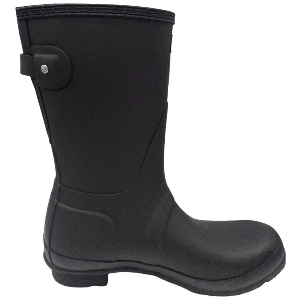 Authentic Hunter Women's Original Back Adjustable Short Rain Boots Onyx 8 or 9
